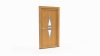 Porte d'entrée bois modèle 105 sur mesure — dessin du modèle, chêne verni