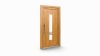 Porte d'entrée bois modèle 117 sur mesure — dessin du modèle, chêne verni