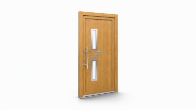 Porte d'entrée bois modèle 126 sur mesure — dessin du modèle, chêne verni