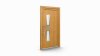 Porte d'entrée bois modèle 126 sur mesure — dessin du modèle, chêne verni