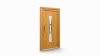 Porte d'entrée bois modèle 128 sur mesure — dessin du modèle, chêne verni
