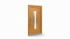 Porte d'entrée bois modèle 130 sur mesure — dessin du modèle, chêne verni