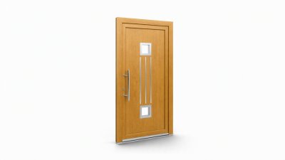 Porte d'entrée bois modèle 132 sur mesure — dessin du modèle, chêne verni