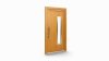 Porte d'entrée bois modèle 135 sur mesure — dessin du modèle, chêne verni