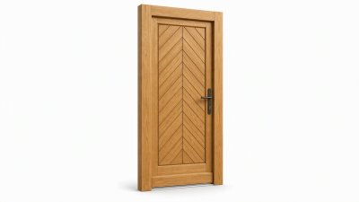 Porte d'entrée bois modèle M07 sur mesure — dessin du modèle, chêne verni