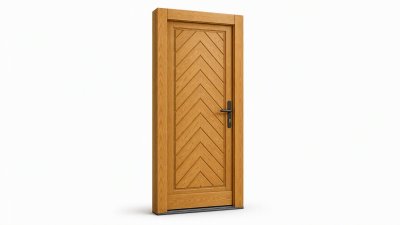 Porte d'entrée bois modèle M08 sur mesure — dessin du modèle, chêne verni