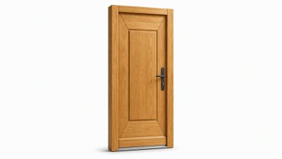 Porte d'entrée bois modèle M09 sur mesure — dessin du modèle, chêne verni