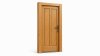 Porte d'entrée bois modèle M12 sur mesure — dessin du modèle, chêne verni