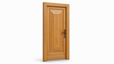 Porte d'entrée bois modèle M14 sur mesure — dessin du modèle, chêne verni