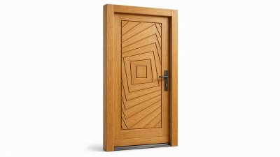 Porte d'entrée bois modèle M20 sur mesure — dessin du modèle, chêne verni