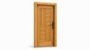 Porte d'entrée bois modèle M21 sur mesure — dessin du modèle, chêne verni