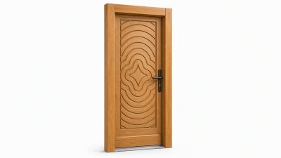 Porte d'entrée bois modèle M22 sur mesure — dessin du modèle, chêne verni