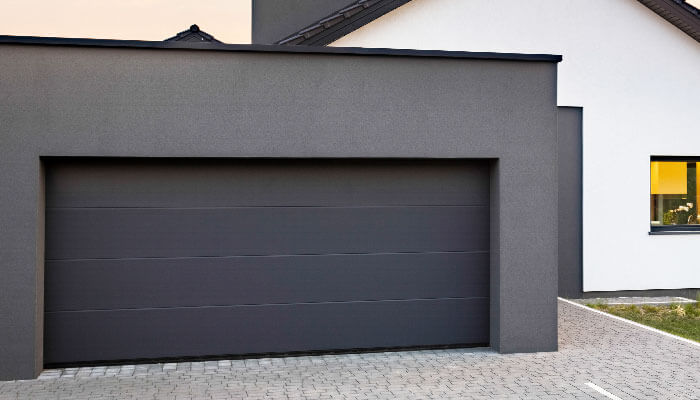 Finition parfaite semi-mate de porte de garage sectionnelle