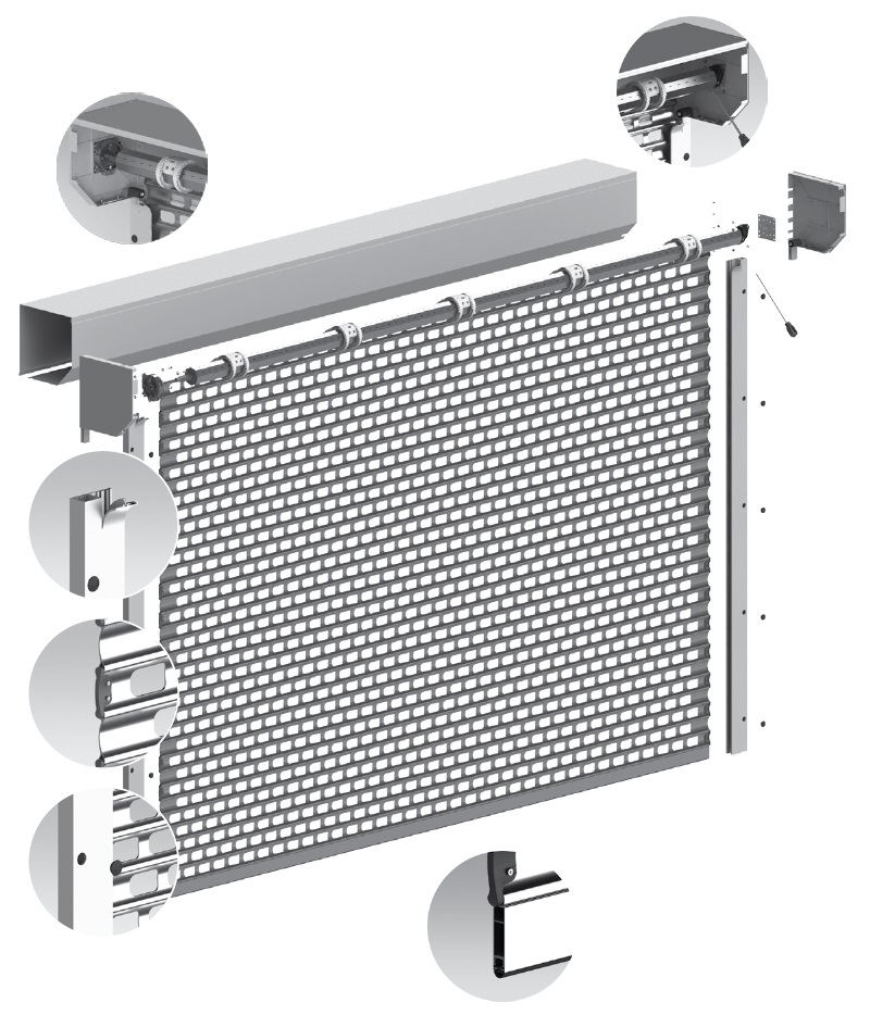 Grille enroulable sur mesure en aluminium