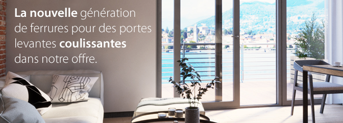 La nouvelle génération de ferrures pour des portes levantes coulissantes dans notre offre.