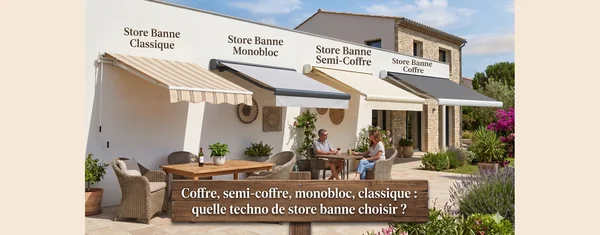 Coffre, semi-coffre, monobloc, classique : quelle techno de store banne choisir ?