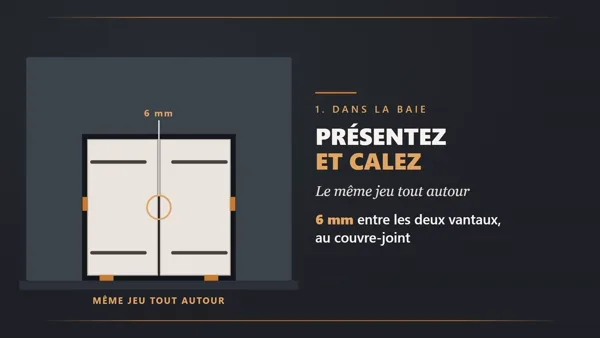 Installer une porte de garage PVC à 2 vantaux sur gonds, pas à pas : la vidéo